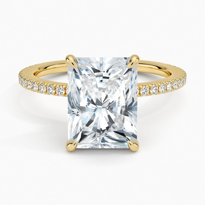 Bellagio Lab-Grown Diamond Ring - Yellow Gold - 3 ct - Top