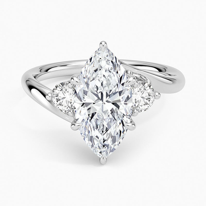 Portofino Diamond Ring - White Gold - 2 ct - Top