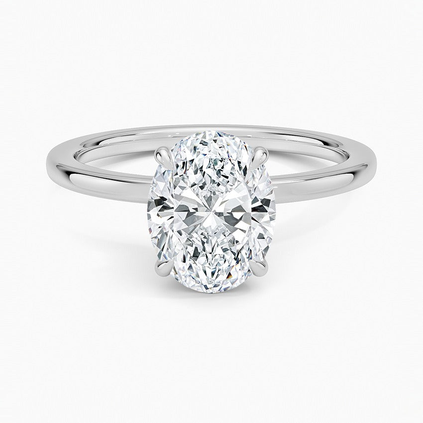 Jaipur Diamond Ring - White Gold - 2 ct - Top