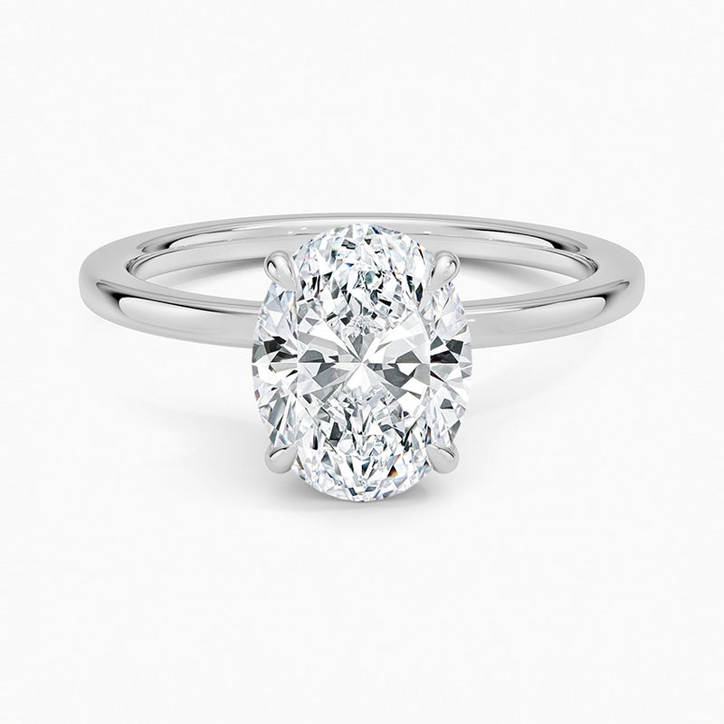 Jaipur Diamond Ring - White Gold - 2 ct - Top
