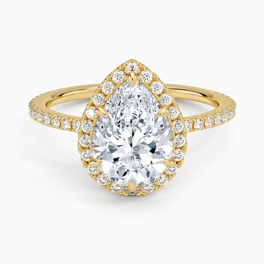 Provence Diamond Ring - Yellow Gold - 2 ct - Top