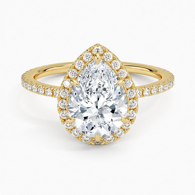 Provence Diamond Ring - Yellow Gold - 2 ct - Top