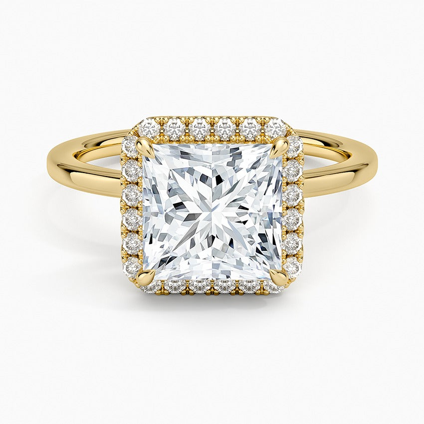 Bordeaux Diamond Ring - Yellow Gold - 2 ct - Top
