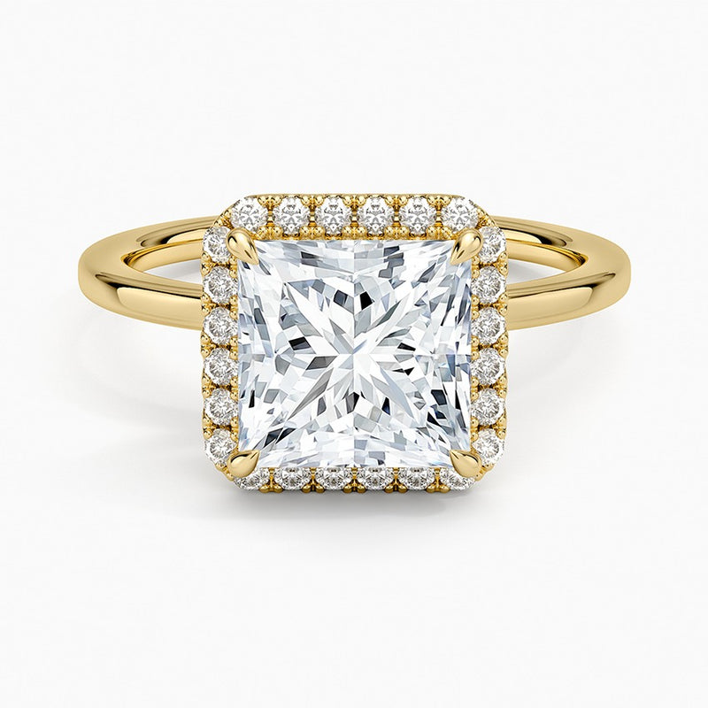 Bordeaux Diamond Ring - Yellow Gold - 2 ct - Top
