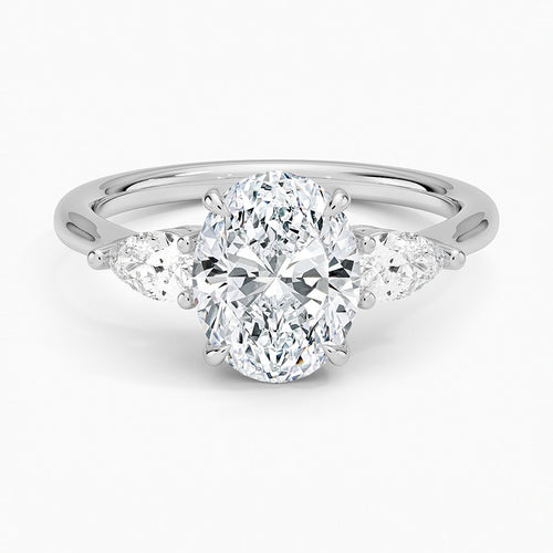 Bora Bora Diamond Ring - White Gold - 2 ct - Top