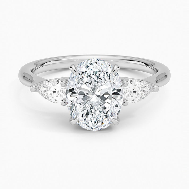 Bora Bora Diamond Ring - White Gold - 2 ct - Top