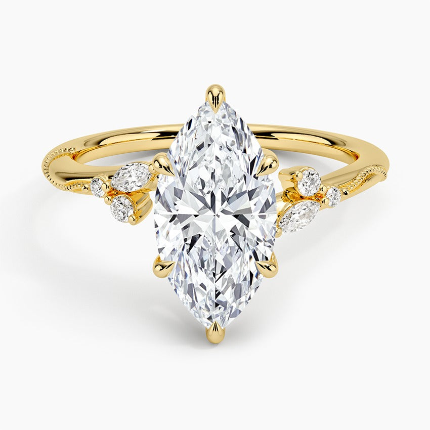 Newport Diamond Ring - Yellow Gold - 2 ct - Top