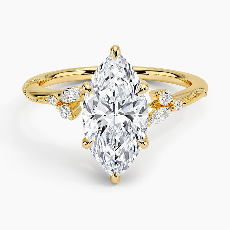 Newport Diamond Ring - Yellow Gold - 2 ct - Top