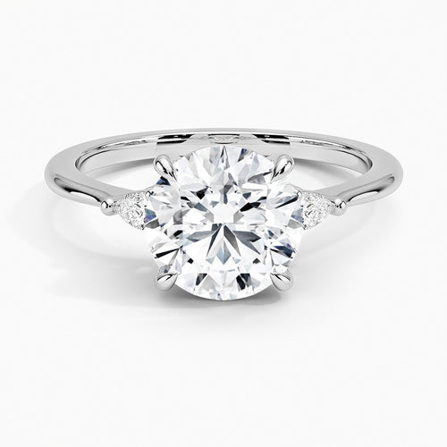 Byron Diamond Ring - White Gold - 2 ct - Top