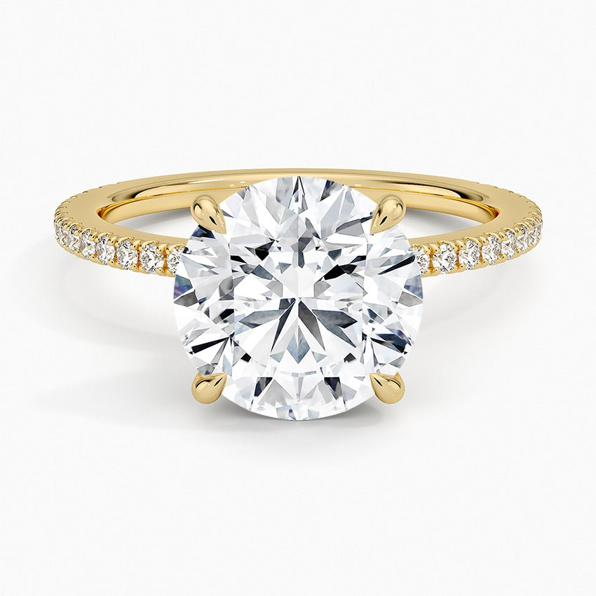 Ravello Lab-Grown Diamond Ring - Yellow Gold - 3 ct - Top