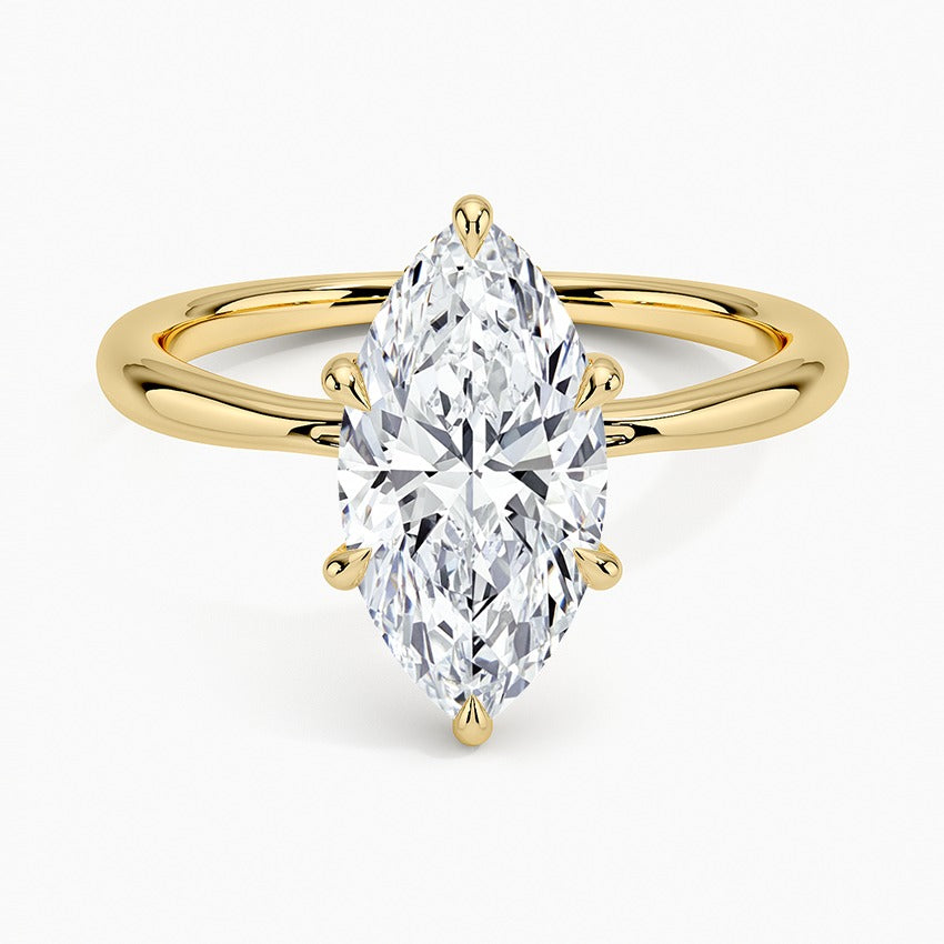 Kyoto Diamond Ring - Yellow Gold - 2 ct - Top