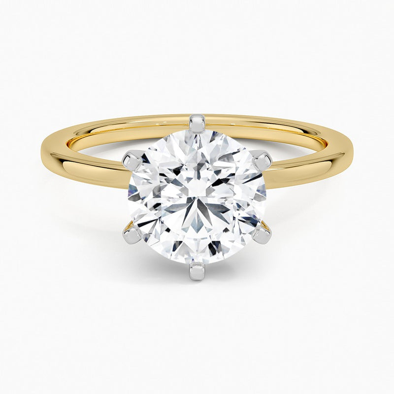 Nantucket Diamond Ring - Yellow Gold - 2 ct - Top