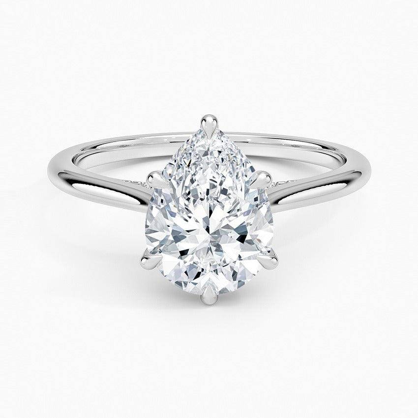 Maui Diamond Ring - White Gold - 2 ct - Top