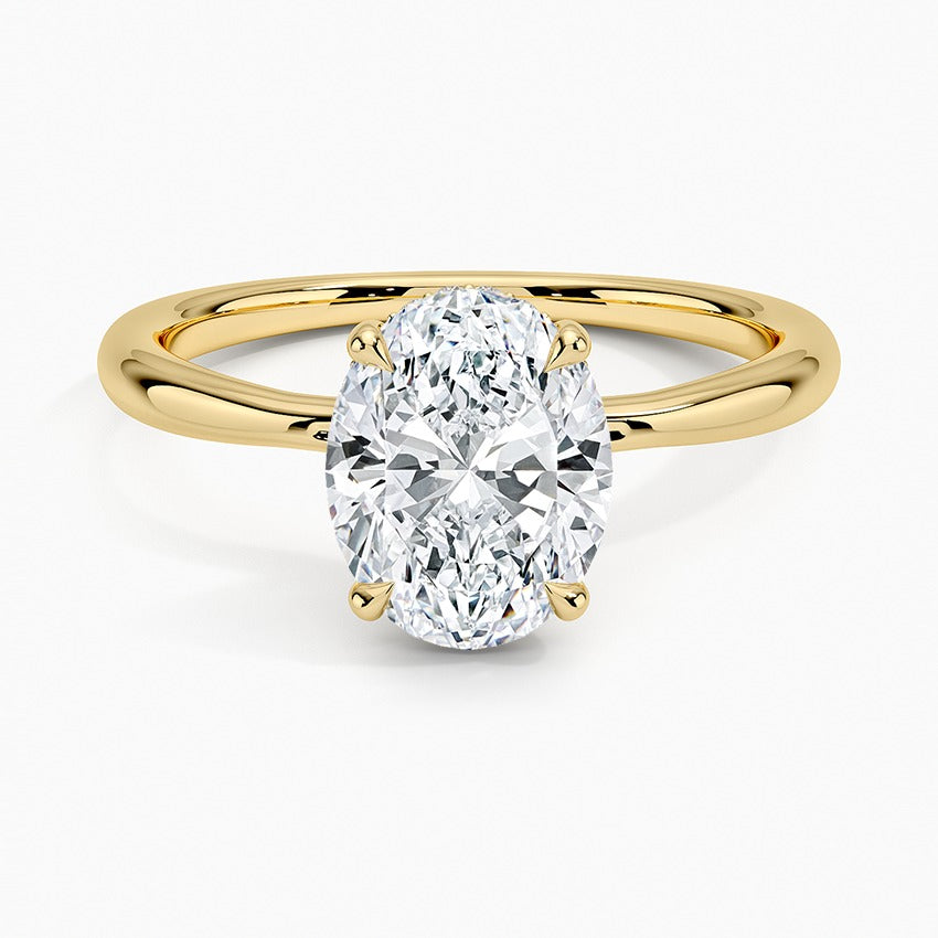 Carmel Diamond Ring - Yellow Gold - 2 ct - Top