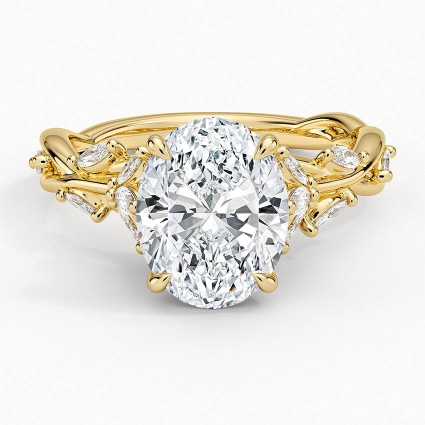 Capri Lab-Grown Diamond Ring - Yellow Gold - 2.5 ct - Top
