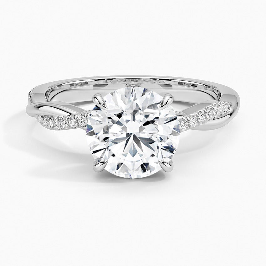 Nara Diamond Ring - White Gold - 2 ct - Top