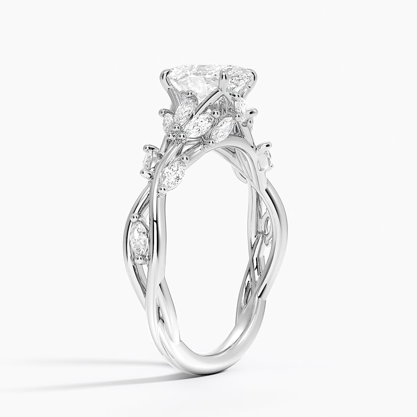 Capri Lab-Grown Diamond Ring - White Gold - 1 ct - Side 1