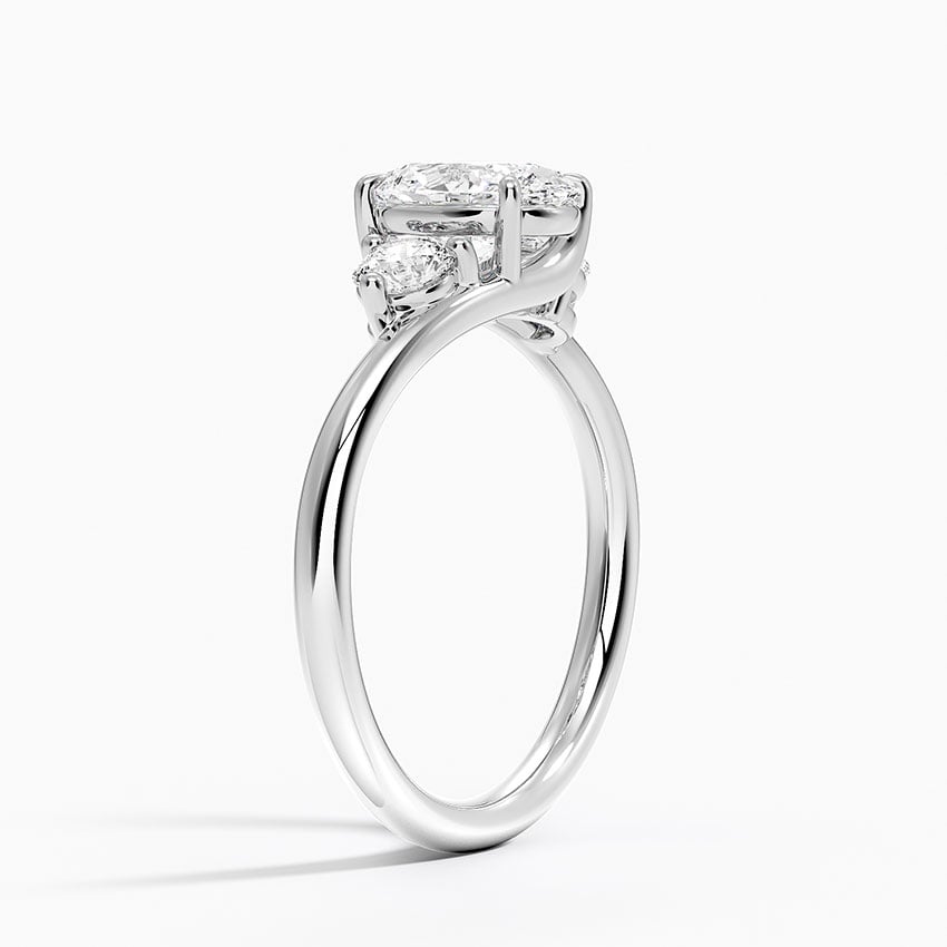 Kauai Lab-Grown Diamond Ring - White Gold - 1 ct - Side 1