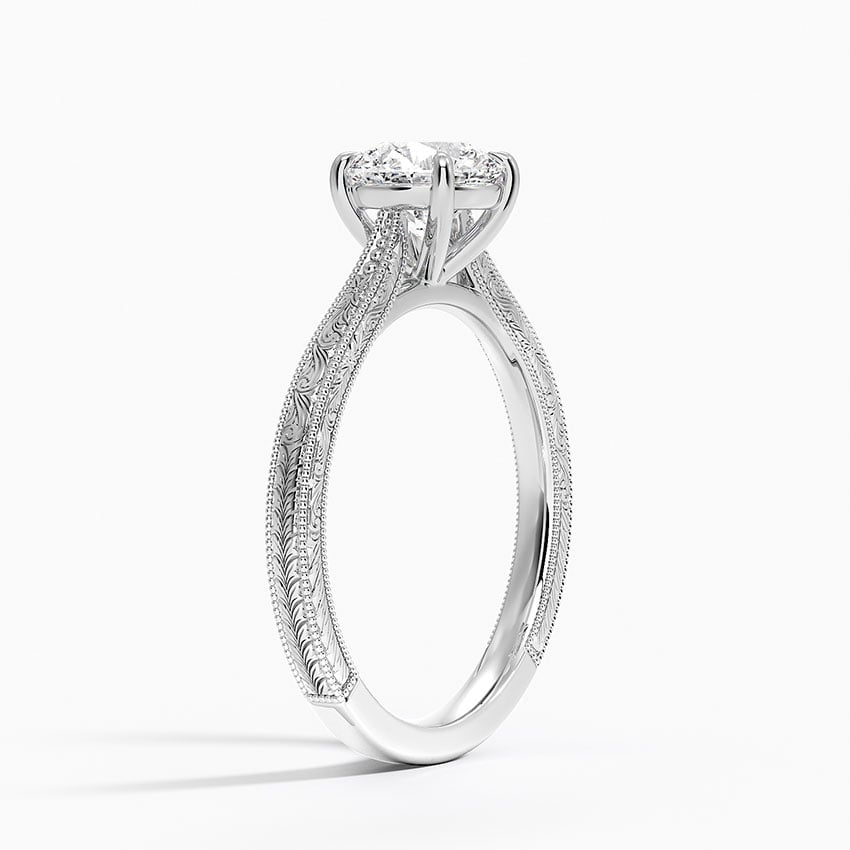 Okinawa Lab-Grown Diamond Ring - White Gold - 1 ct - Side 1