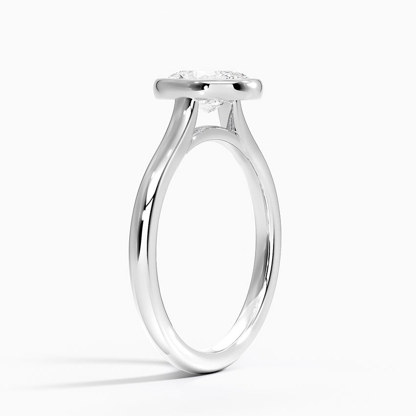 Valencia Lab-Grown Diamond Ring - White Gold - 1 ct - Side 1