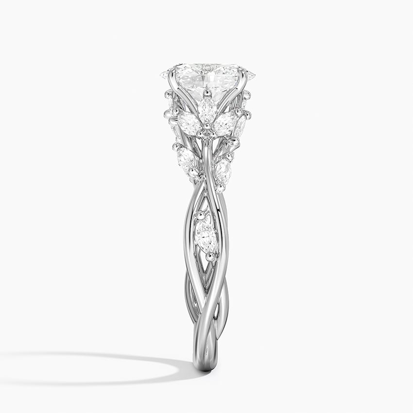 Capri Lab-Grown Diamond Ring - White Gold - 1 ct - Side 2