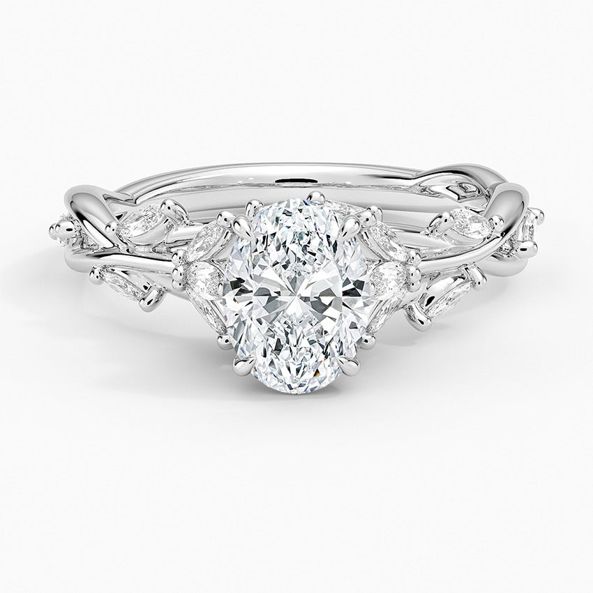 Capri Lab-Grown Diamond Ring - White Gold - 1 ct - Top