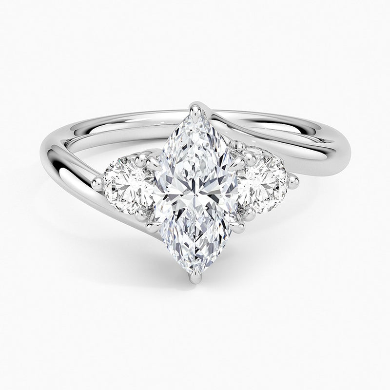 Portofino Lab-Grown Diamond Ring - White Gold - 1 ct - Top