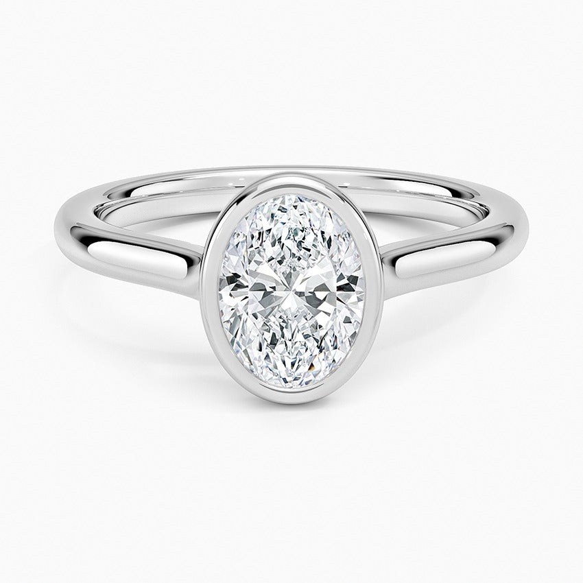 Valencia Lab-Grown Diamond Ring - White Gold - 1 ct - Top