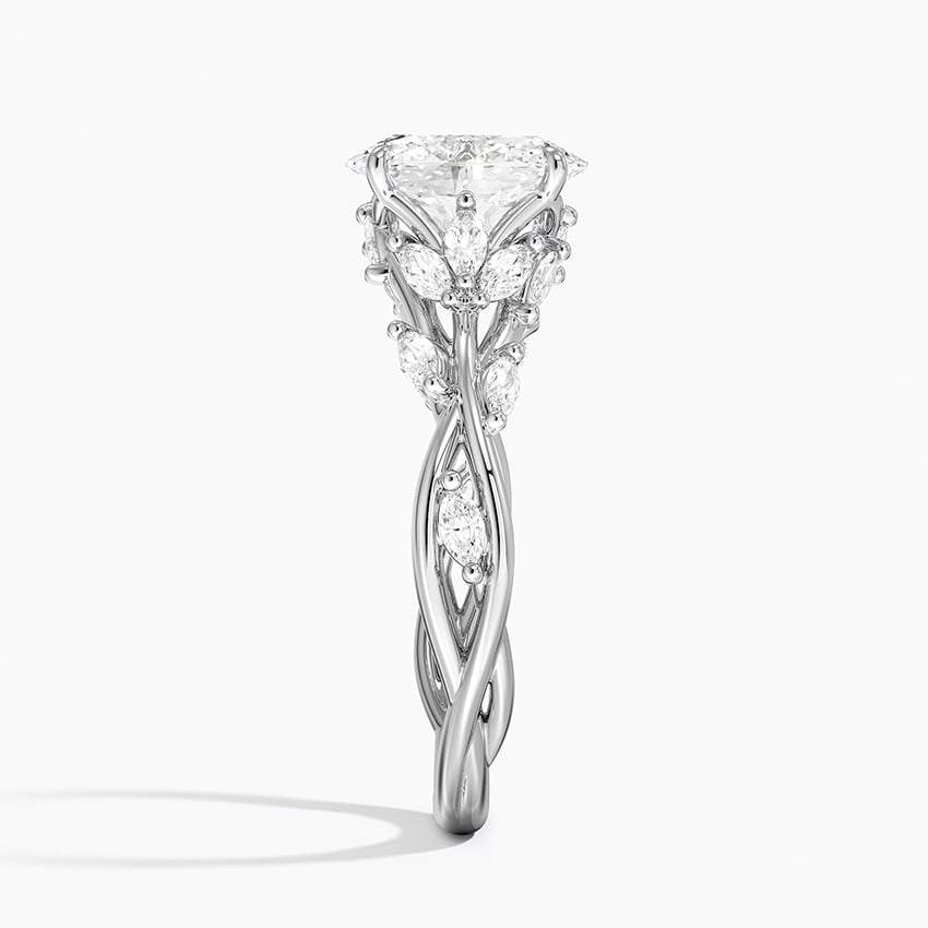 Capri Lab-Grown Diamond Ring - White Gold - 1.5 ct - Side 2
