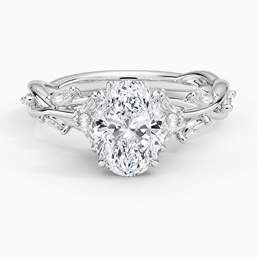 Capri Lab-Grown Diamond Ring - White Gold - 1.5 ct - Top