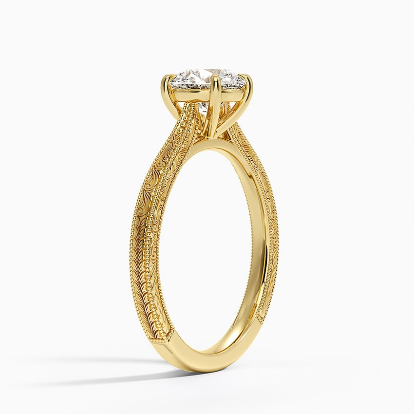 Okinawa Lab-Grown Diamond Ring - Yellow Gold - 1 ct - Side 1