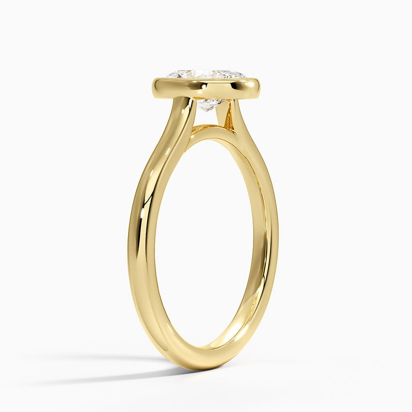 Valencia Lab-Grown Diamond Ring - Yellow Gold - 1 ct - Side 1