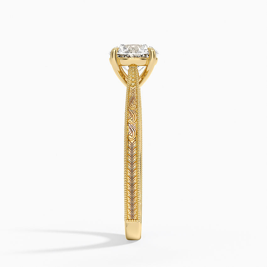 Okinawa Lab-Grown Diamond Ring - Yellow Gold - 1 ct - Side 2