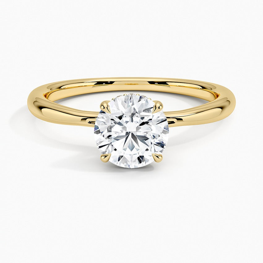 Bali Lab-Grown Diamond Ring - Yellow Gold - 1 ct - Top