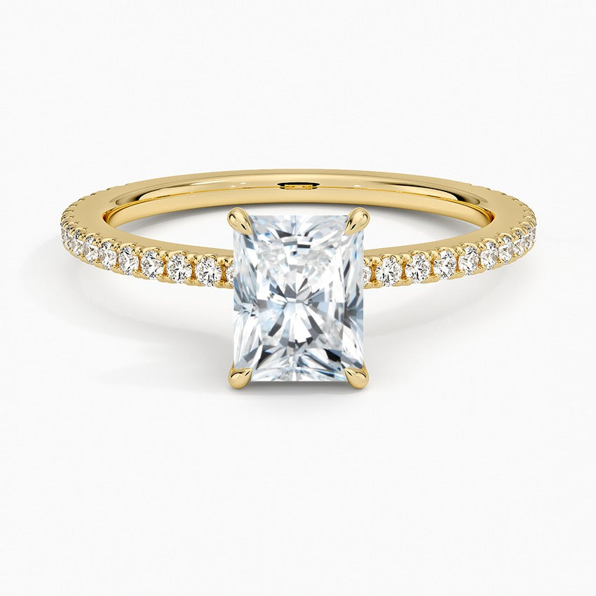 Bellagio Lab-Grown Diamond Ring - Yellow Gold - 1 ct - Top