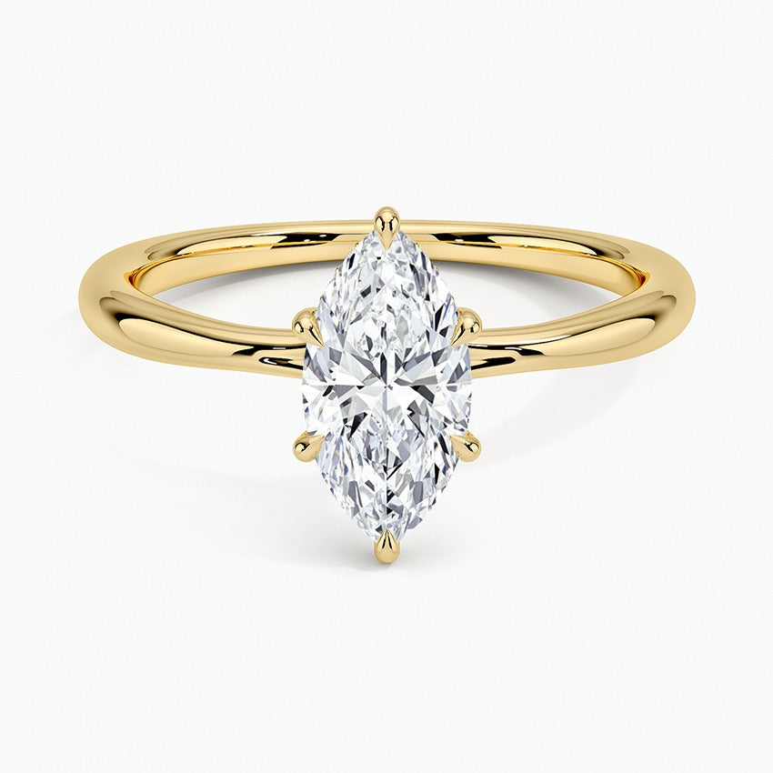Kyoto Lab-Grown Diamond Ring - Yellow Gold - 1 ct - Top