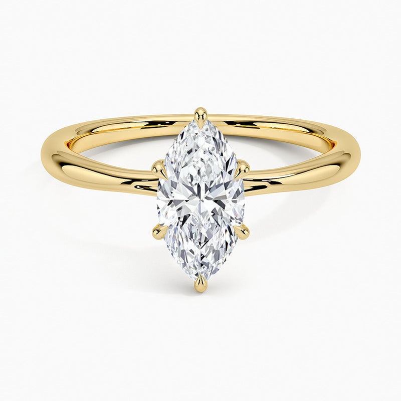 Kyoto Lab-Grown Diamond Ring - Yellow Gold - 1 ct - Top