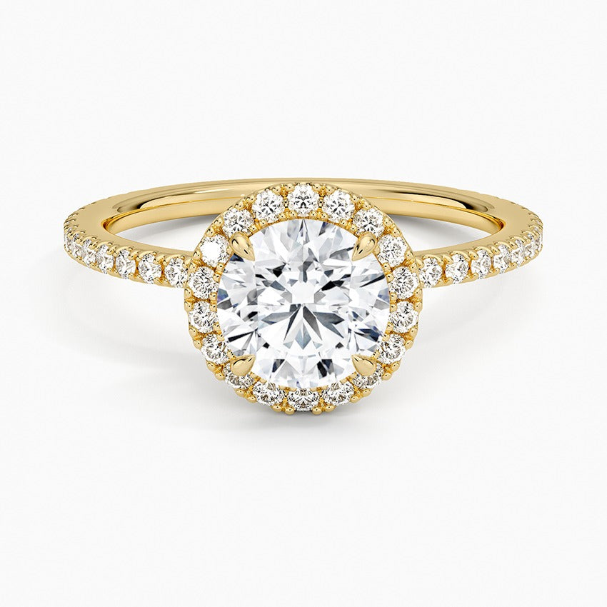 Palawan Lab-Grown Diamond Ring - Yellow Gold - 1 ct - Top