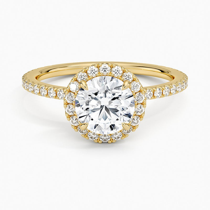 Palawan Lab-Grown Diamond Ring - Yellow Gold - 1 ct - Top