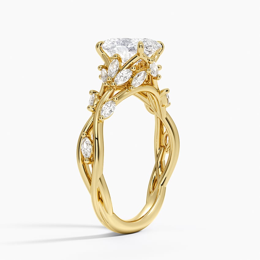 Capri Lab-Grown Diamond Ring - Yellow Gold - 1.5 ct - Side 1