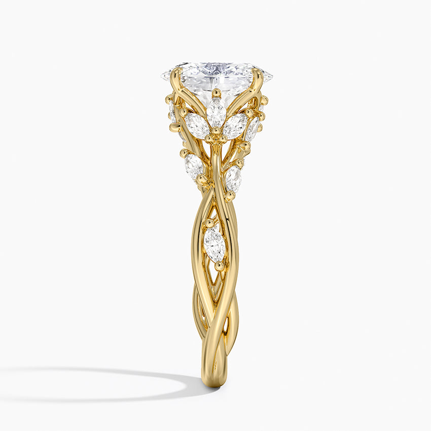 Capri Lab-Grown Diamond Ring - Yellow Gold - 1.5 ct - Side 2