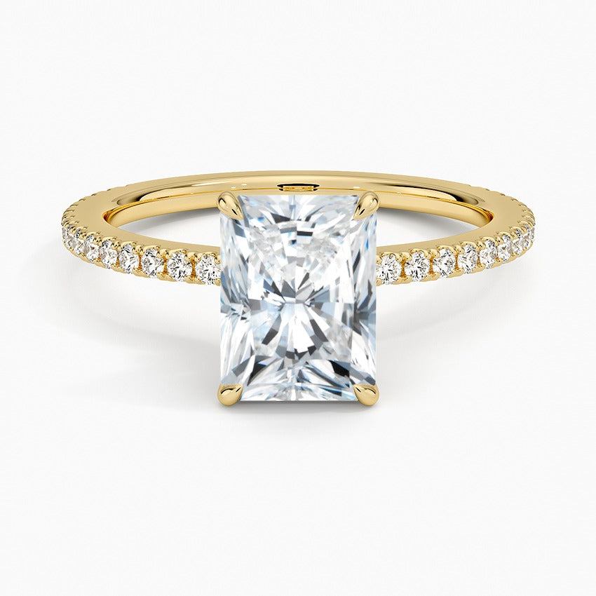 Bellagio Lab-Grown Diamond Ring - Yellow Gold - 1.5 ct - Top
