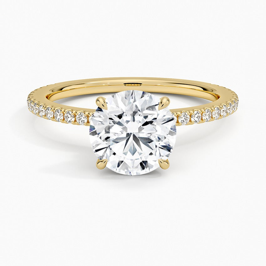 Ravello Lab-Grown Diamond Ring - Yellow Gold - 1.5 ct - Top